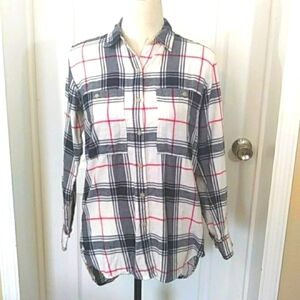 Gap Plaid Button Front Shirt Size XS